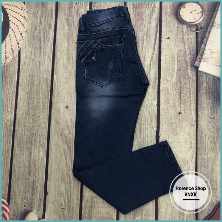 Quần jean bé trai từ 5-14 tuổi,quần jean dài trẻ em dây kéo ,chất thun co giãn thoải mái size 24- 40 kg