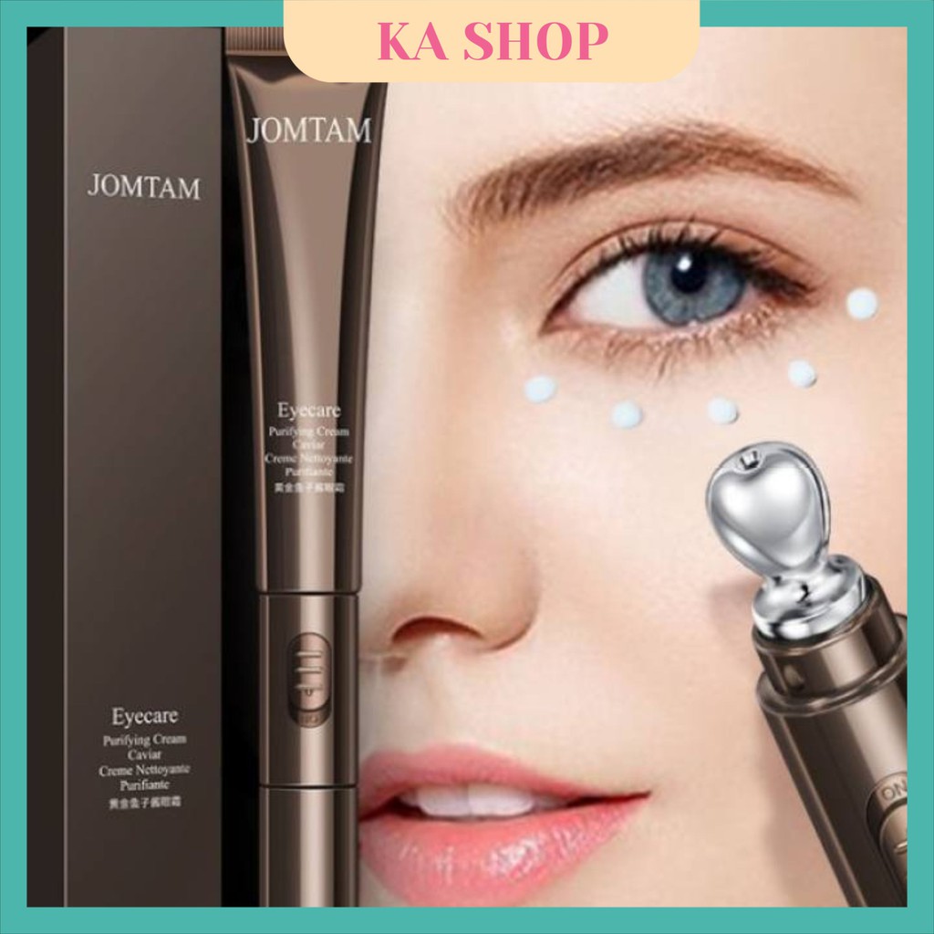 Kem mắt 🧡 FREESHIP🧡 Cải Thiện Quầng Thâm JOMTAM 2IN1,Kết Hợp Rung Massage Giúp Giảm Nếp Nhăn Vùng Mắt