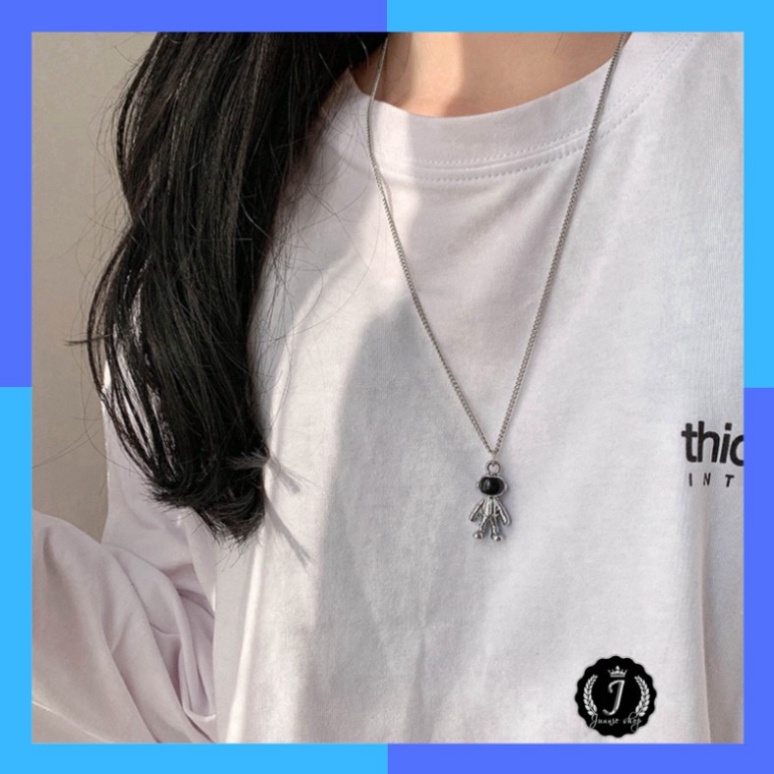 Dây chuyền kim loại phong cách Hip Hop kiểu phi hành gia sành điệu cho cặp đôi DC86