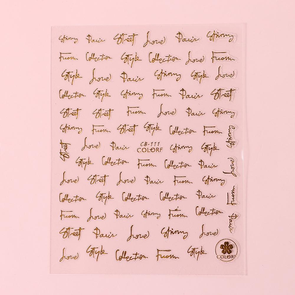 Miếng Dán Trang Trí Móng Tay 3D DIY Màu Đen Độc Đáo