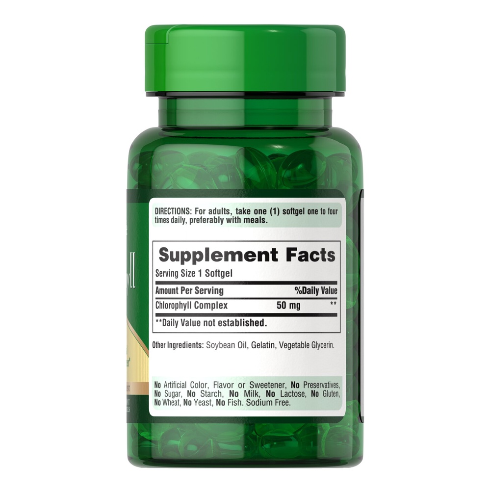 Viên uống diệp lục Puritan's Pride Chlorophyll 50mg 100 viên