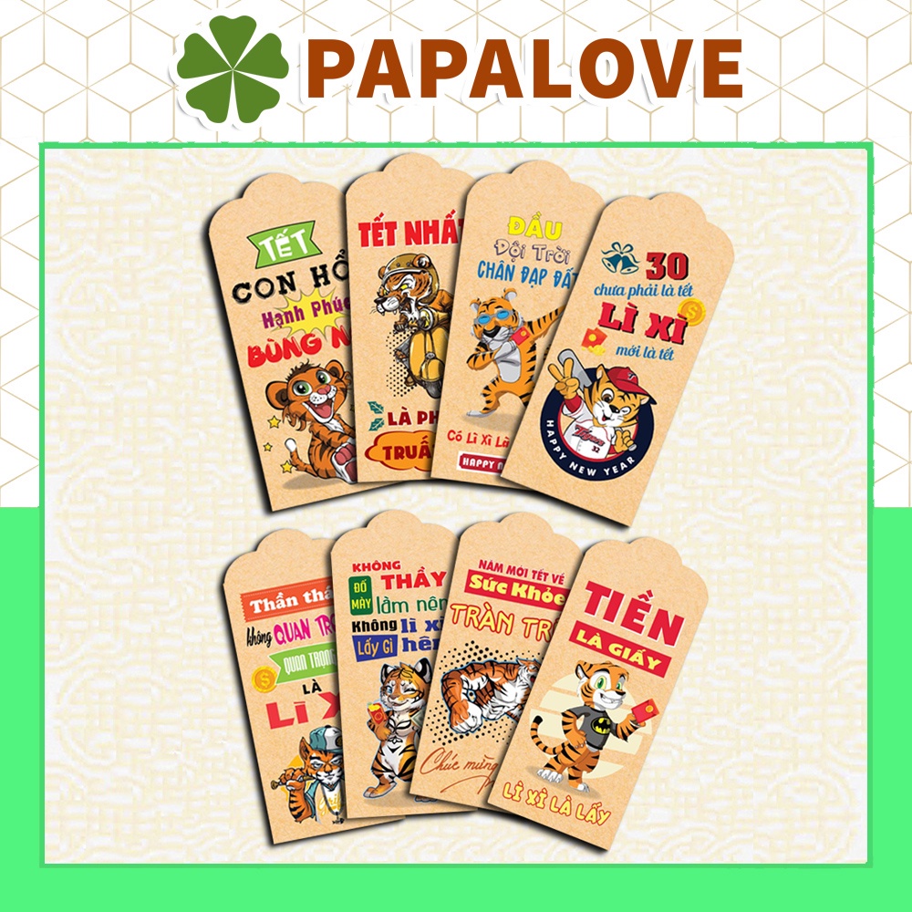 Combo 20 bao lì xì tết 2022 Tổng Hợp 52 mẫu tết nguyên đán + Bỏ túi zíp