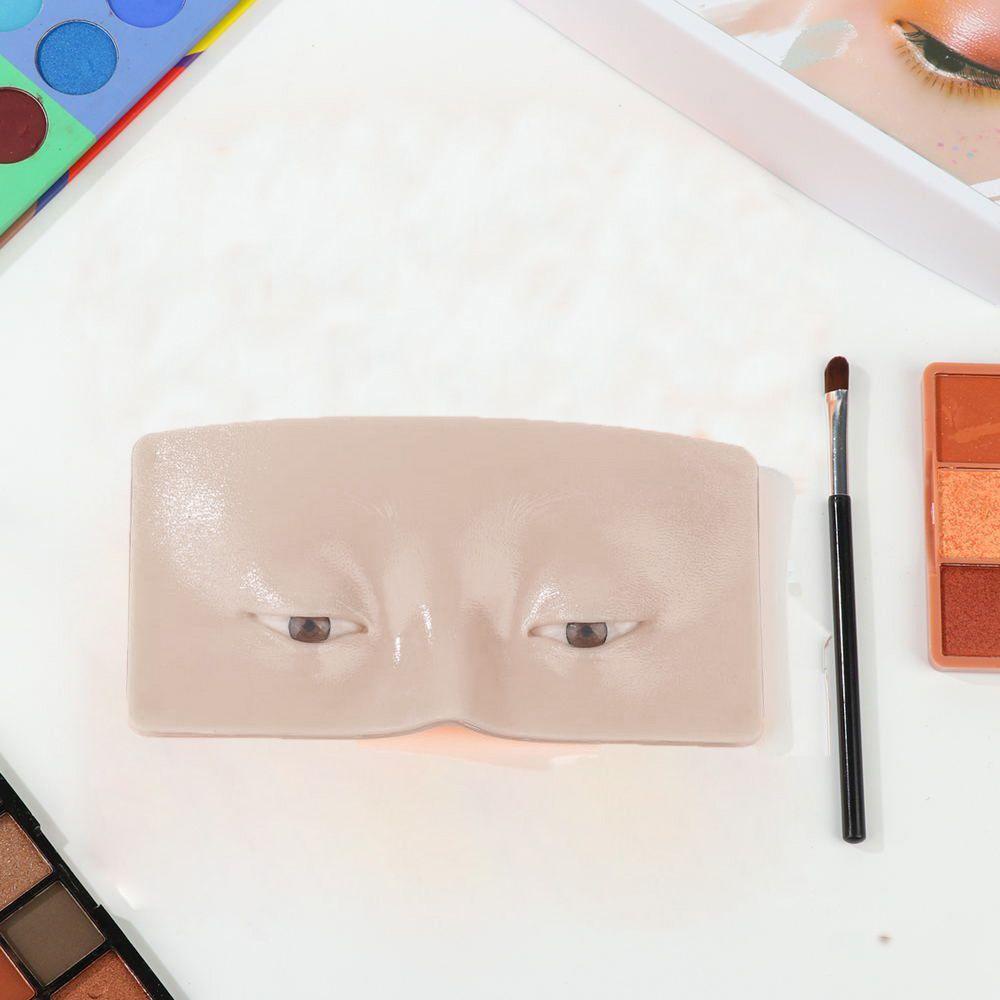 Bảng Silicone Hỗ Trợ Luyện Tập Trang Điểm Lông Mi Kèm Cọ Trang Điểm