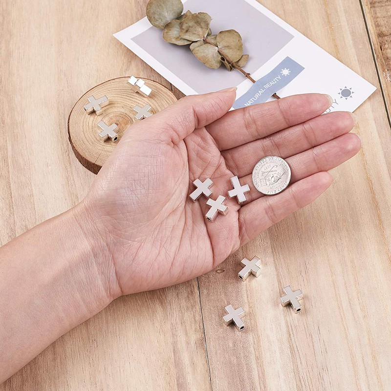 Set 10/20 hạt trang sức hình chữ thập bằng hợp kim chuyên dụng cho làm đồ trang sức thủ công