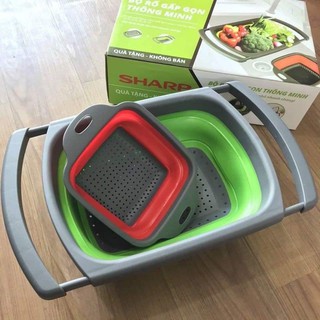 Set rổ gấp gọn hàng Sharp.