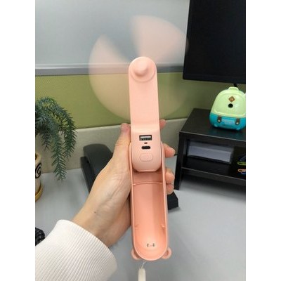 Quạt mini cầm tay gió mạnh tích điện hình gấu Bear Jisulife F8, kiêm làm đèn pin và sạc dự phòng_BH 12 tháng chính hãng | BigBuy360 - bigbuy360.vn