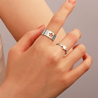 Set 2 Nhẫn Cặp Đôi Thiết Kế Đa Dạng Thời Trang
