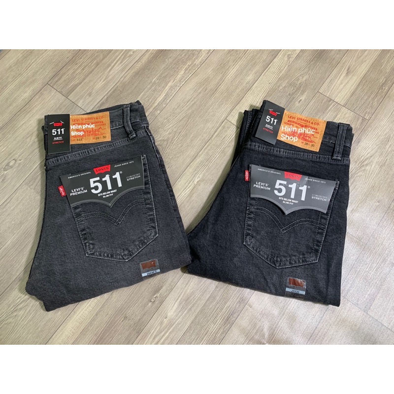 Quần jeans levis 511 màu lông chuột dáng vừa.