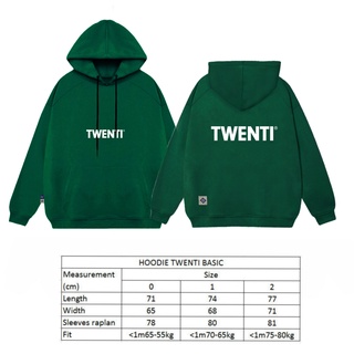 Áo hoodie TWENTI nỉ in basic