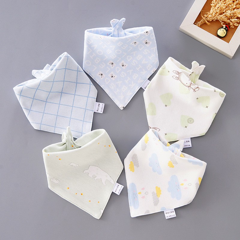 [Set 5 Yếm] Khăn Yếm Tam Giác Cotton Cho Bé, Yếm Ăn Dặm, Họa Tiết Đẹp, Chất Lượng Cao Cấp Shop mẹ nhím