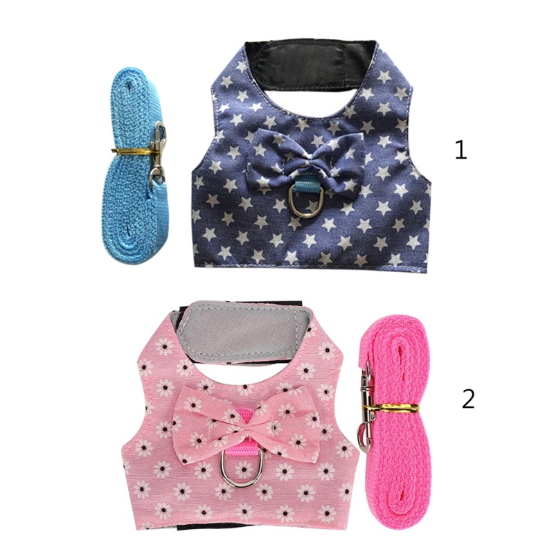 Bộ Áo Vest + Dây Dắt Thú Cưng Đi Dạo Chống Thoát Hiểm Dễ Điều Chỉnh Cho Thỏ / Chuột