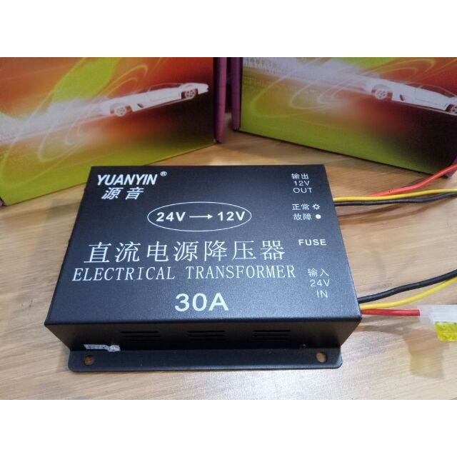 Đổi Nguồn Hạ Nguồn 24V - 12V Dòng 15A-30A Loại Tốt 3 Dây Cực Khỏe Cực Bền