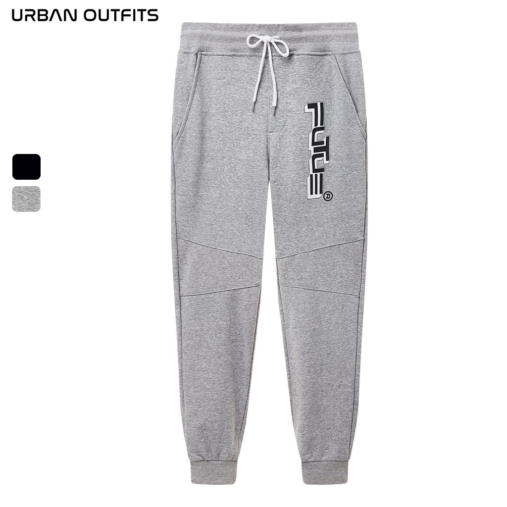 Quần Jogger Nam Nữ URBAN OUTFITS In Chữ JOR03 Ống Suông Có Bo Thun Cotton Nỉ