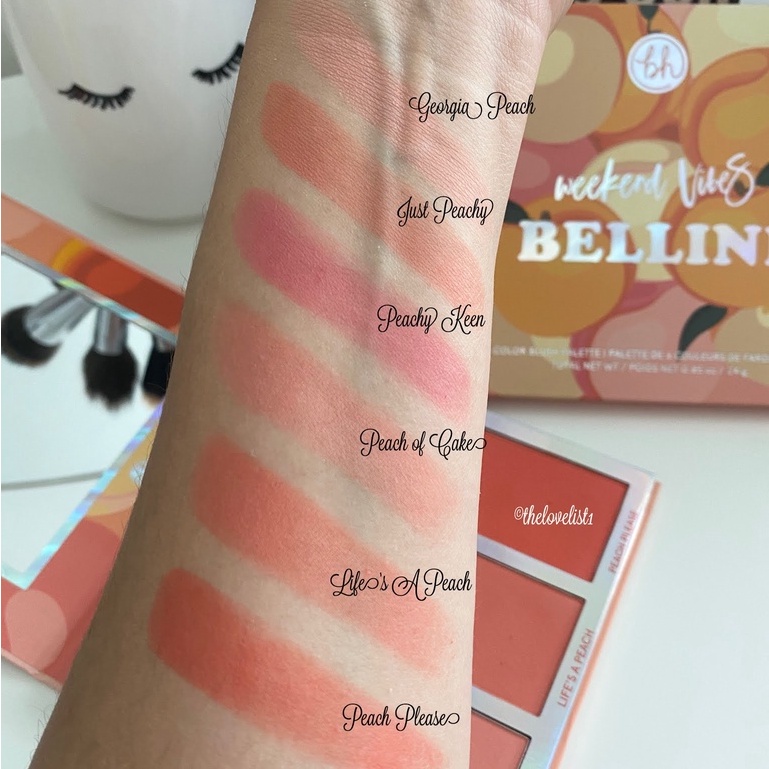 Bảng phấn má hồng 6 màu BH Cosmetics 6 Color Blush Palette Weekend Vibes Bellini 24G