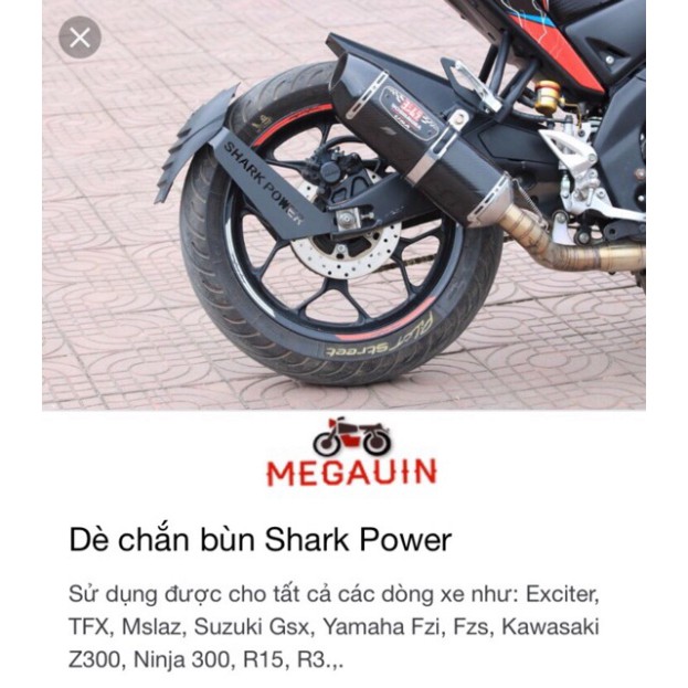 Dè chắn bùn Shark Power gắn Exciter Winner 150 , TFX ... nhiều dòng xe