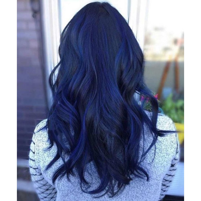 Thuốc Nhuộm Tóc Màu Xanh Đen 22.88888 Blue Black Hair Dye Cream Không Cần Tẩy