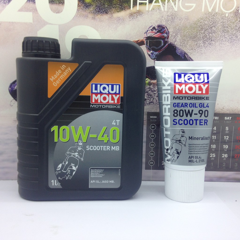 Nhớt Liqui moly scooter 10w40 và nhớt hộp số liqui moly 80W90