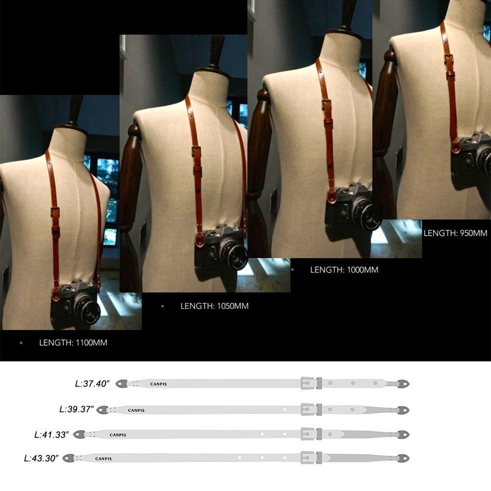 CANPIS Dây đeo máy ảnh bằng da thật handmade