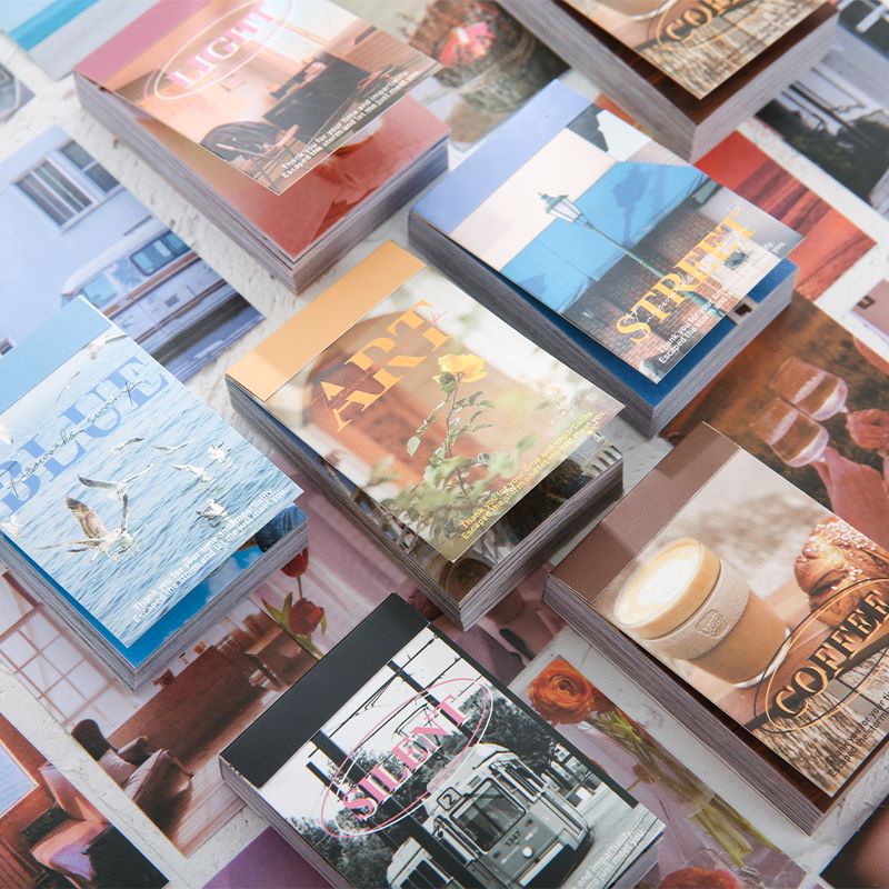 Bộ 50 Miếng Dán Trang Trí Sổ Tay Phong Cách Vintage