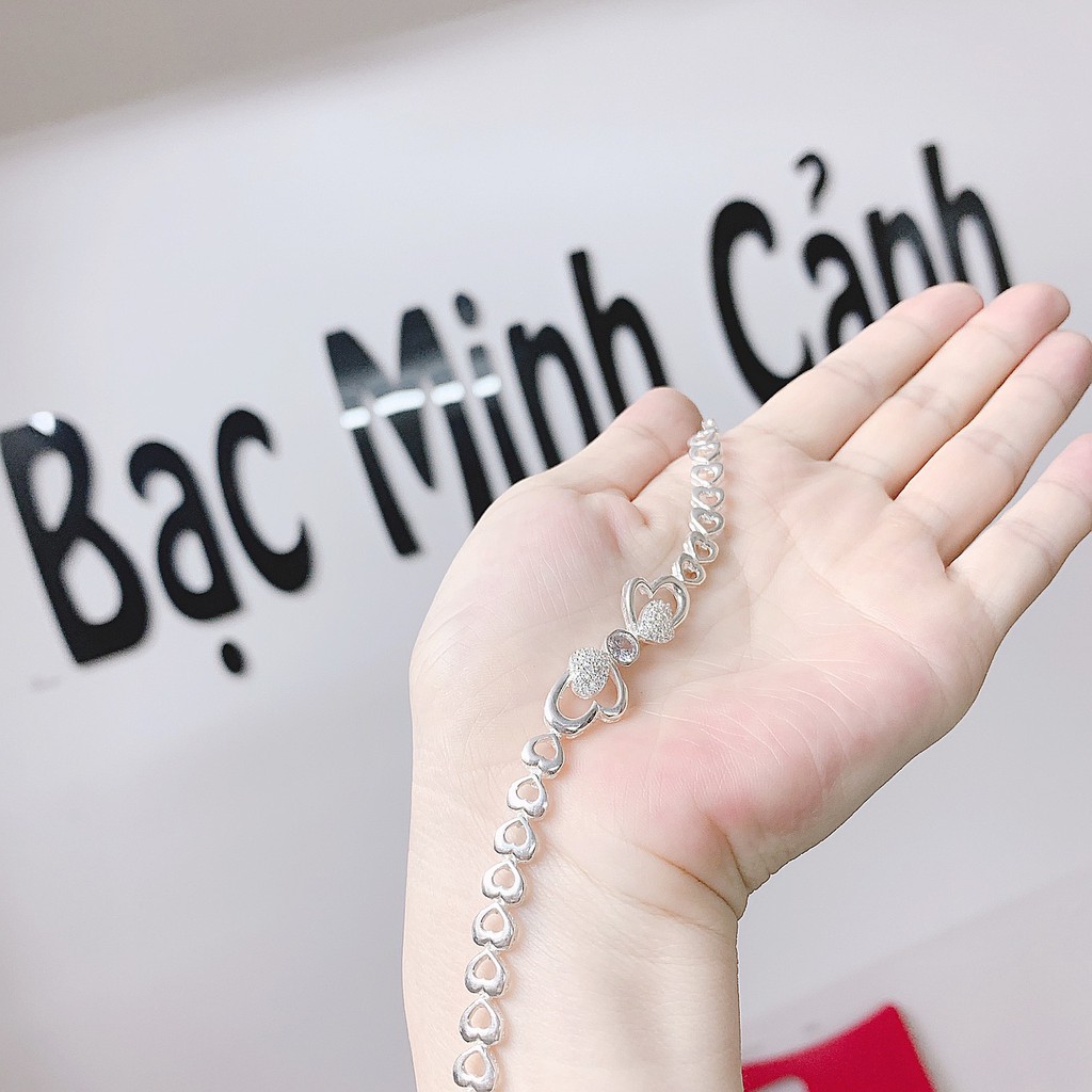 Lắc Tay Bạc Ta Trái Tim Yêu Thương - Minh Canh Jewelry