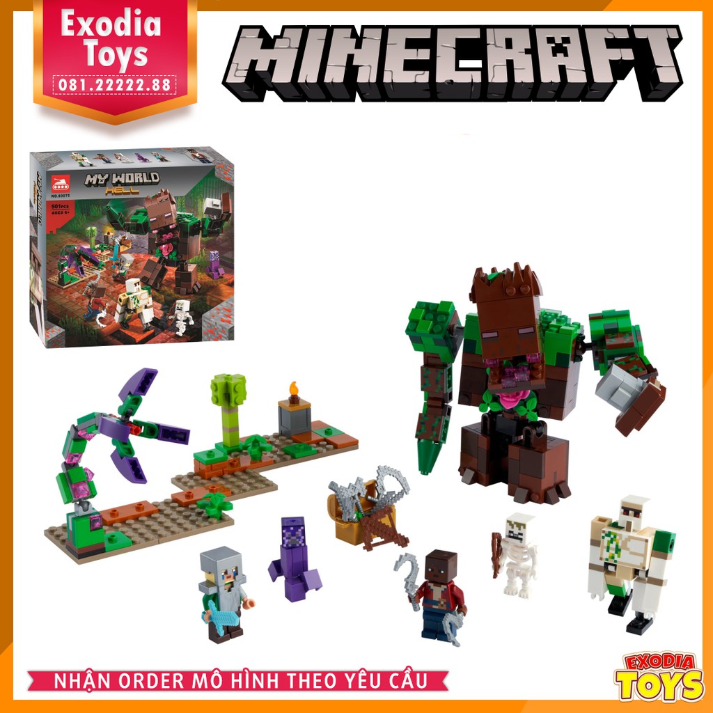 Xếp hình Minecraft Khu Rừng Rậm Ma Quái - Đồ Chơi Lắp Ghép Sáng Tạo - BELA 60075 Lego Ideas 21176
