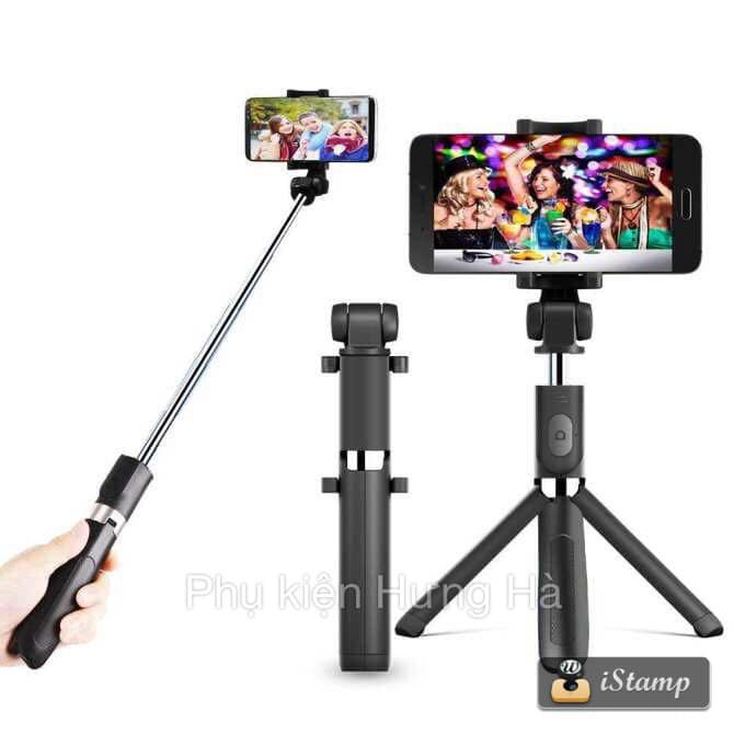 [RẺ VÔ ĐỊCH GIÁ SỈ ]Gậy Chụp Ảnh Tự Sướng Selfie Kiêm Giá Đỡ Tripod 3 Chân Cho Điện Thoại Bluetooth K07