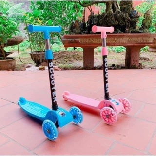 Xe scooter cho bé xe trượt scooter trẻ em 3 bánh gấp gọn có đèn phát sáng -- giá rẻ Hà Nội