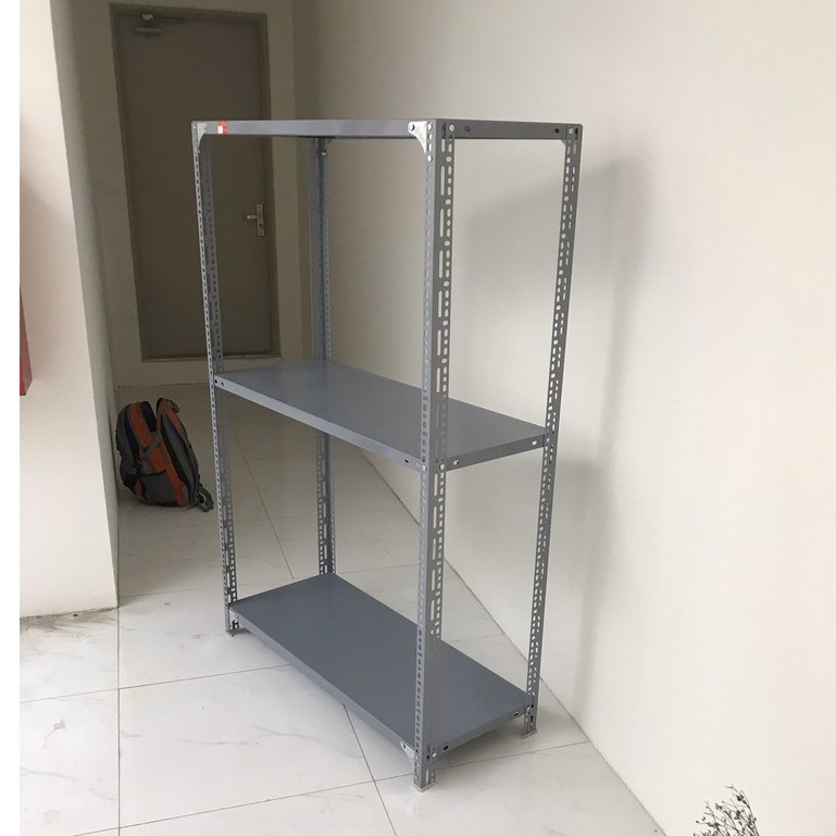 Kệ sắt v lỗ đa năng 3 tầng lắp ghép thông minh giúp sắp gọn đồ đạc ngăn nắp,dùng để hàng, để vật dụng trong nhà bếp