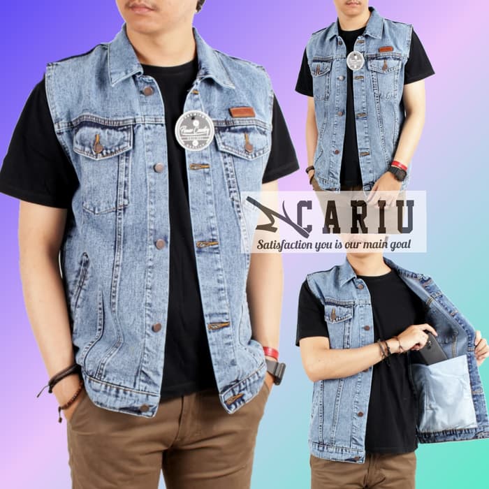 Áo Khoác Jean ROMPI Màu Xanh Cát Và Xanh Dương Đơn Giản - Màu Xanh Cát Biển Size XL