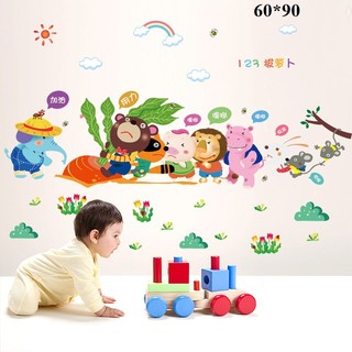 Decal dán tường cuộc chiến nhổ cà rốt