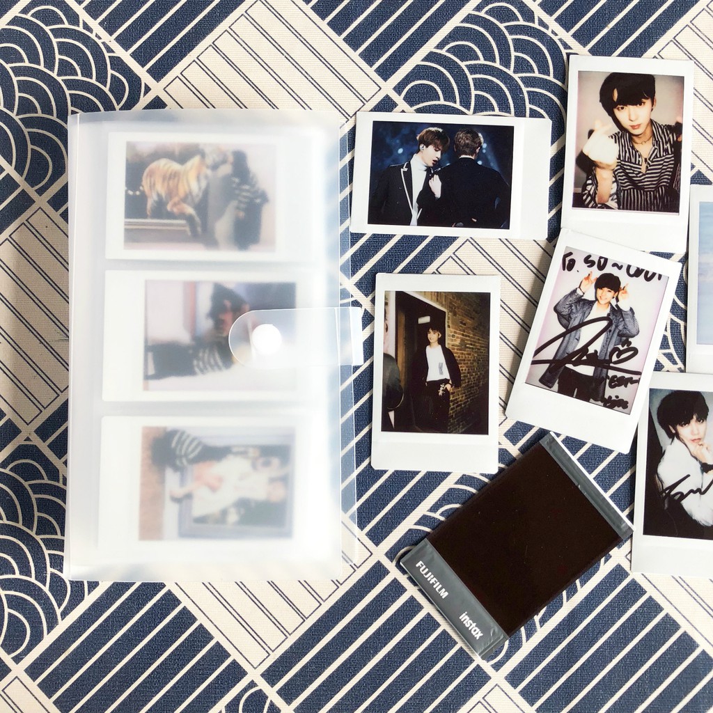 Album Ảnh Lấy Liền Mini 120 / 240 Ngăn Phong Cách Hàn Quốc Cho Fujifilm Instax Mini