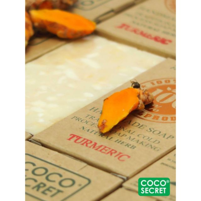 (🔥SALE) XÀ BÔNG HANDMADE DẦU DỪA NGHỆ COCOSECRET (Turmeric)