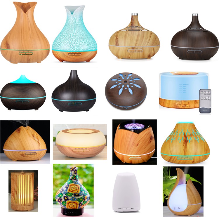 SIÊU RẺ  Máy khuếch tán tinh dầu,máy xông tinh dầu Bí Ngô, Búp Sen, Tulip, Cổ Cao, Cánh Hoa dung tích 550ml