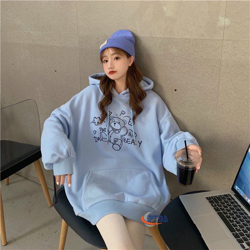 Áo HOODIE GẤU IMBE Cao Cấp Nam Nữ Chất Nỉ Bông Ngoại Dày Dặn