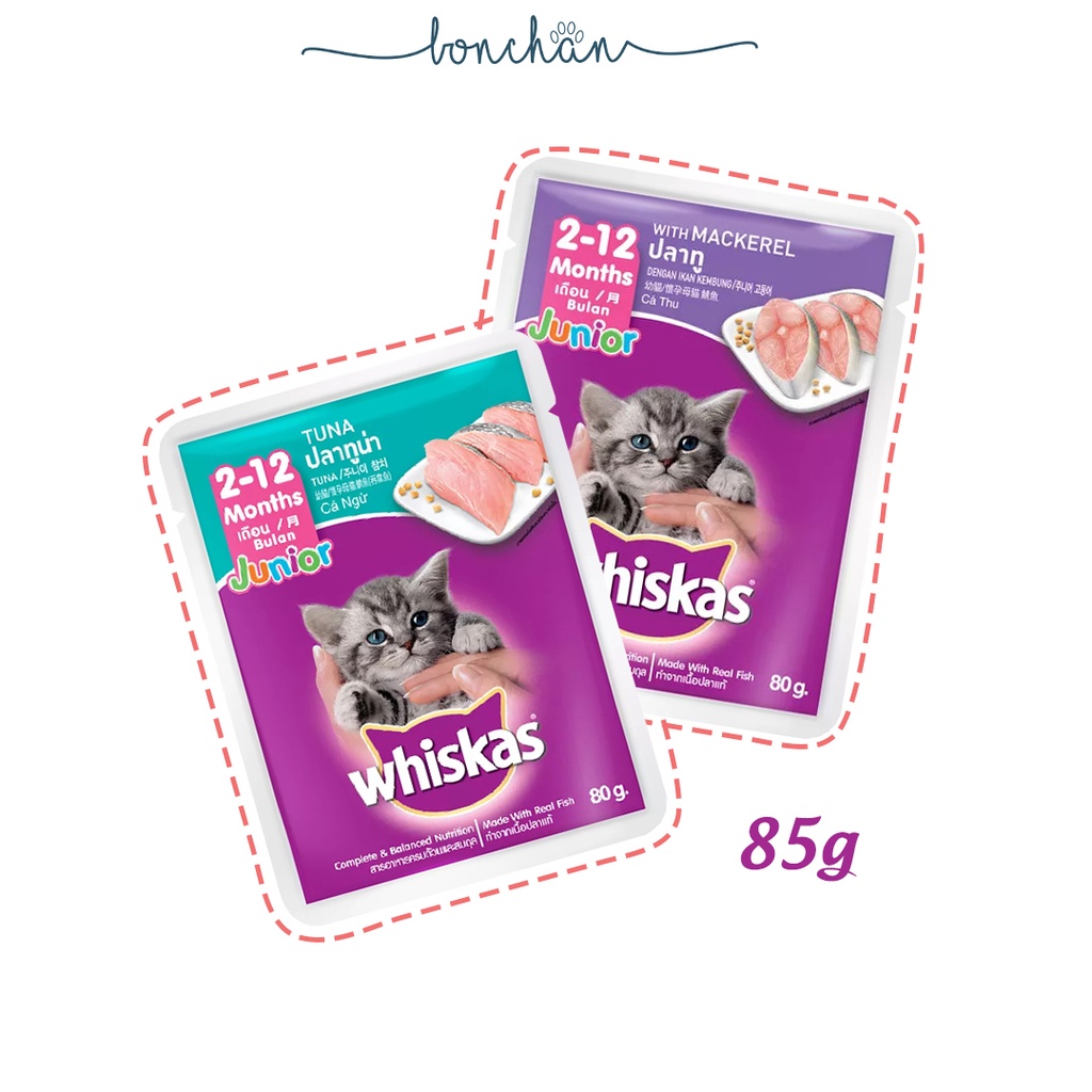 Pate Whiskas cho mèo túi 80g