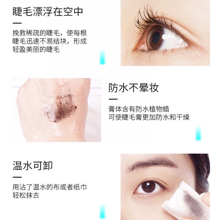 Mascara Làm Cong &amp; Dày Mi Không Lem, Lâu Trôi Cao Cấp 4D Rich Mascara Thick Long