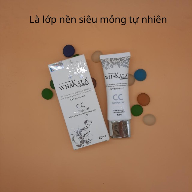 [TRỢ GIÁ SP MỚI] Kem Chống Nắng Hàn Quốc CC Whakala Dưỡng Da Kiêm Làm Kem Lót Siêu Tự Nhiên 40ml