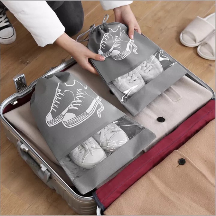 Set 5 Túi đựng giày dây rút chống bụi- TÚI GIÀY DÂY RÚT