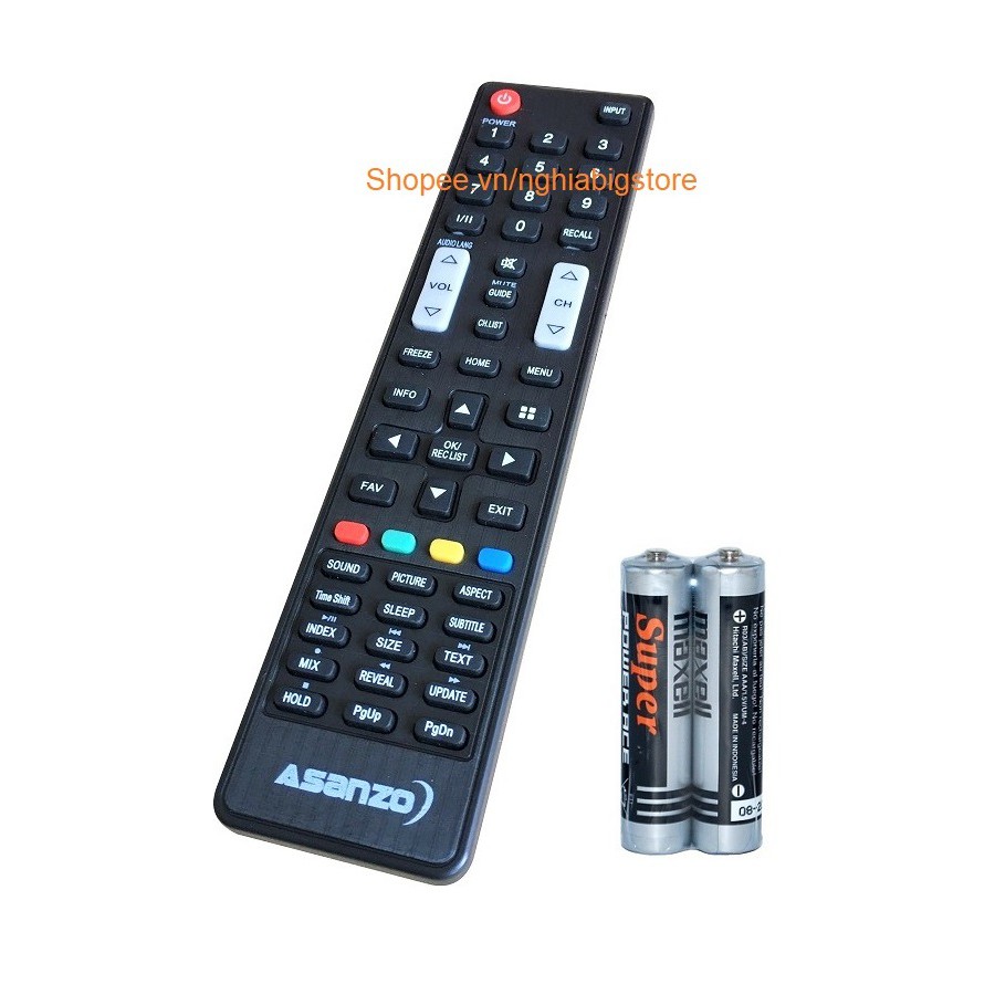 Remote Điều Khiển Tivi ASANZO, Internet Smart TV Home Menu