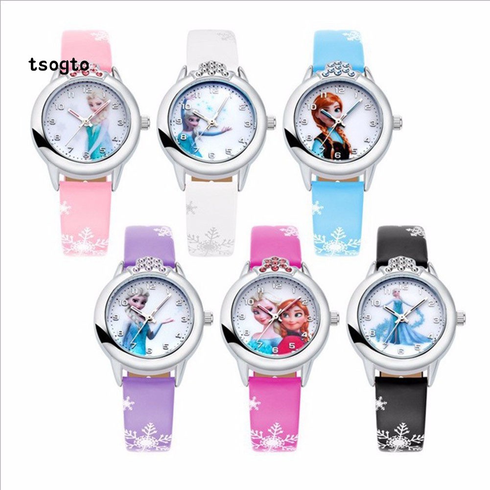 Đồng Hồ Dây Giả Da Đính Đá Hình Công Chúa Băng Giá Cho Bé | BigBuy360 - bigbuy360.vn