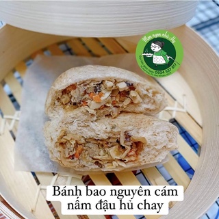 Bánh bao nguyên cám - nấm đậu hủ chay 135k 5 bánh