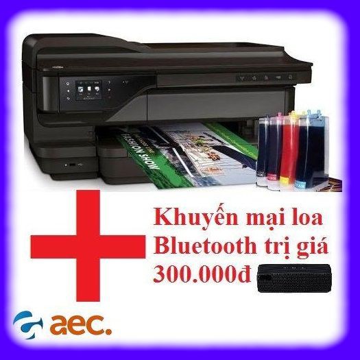 Máy in phun màu A3 đa chức năng HP Officejet 7612 gắn bộ dẫn mực ngoài + Khuyến mại loa bluetooth 300k