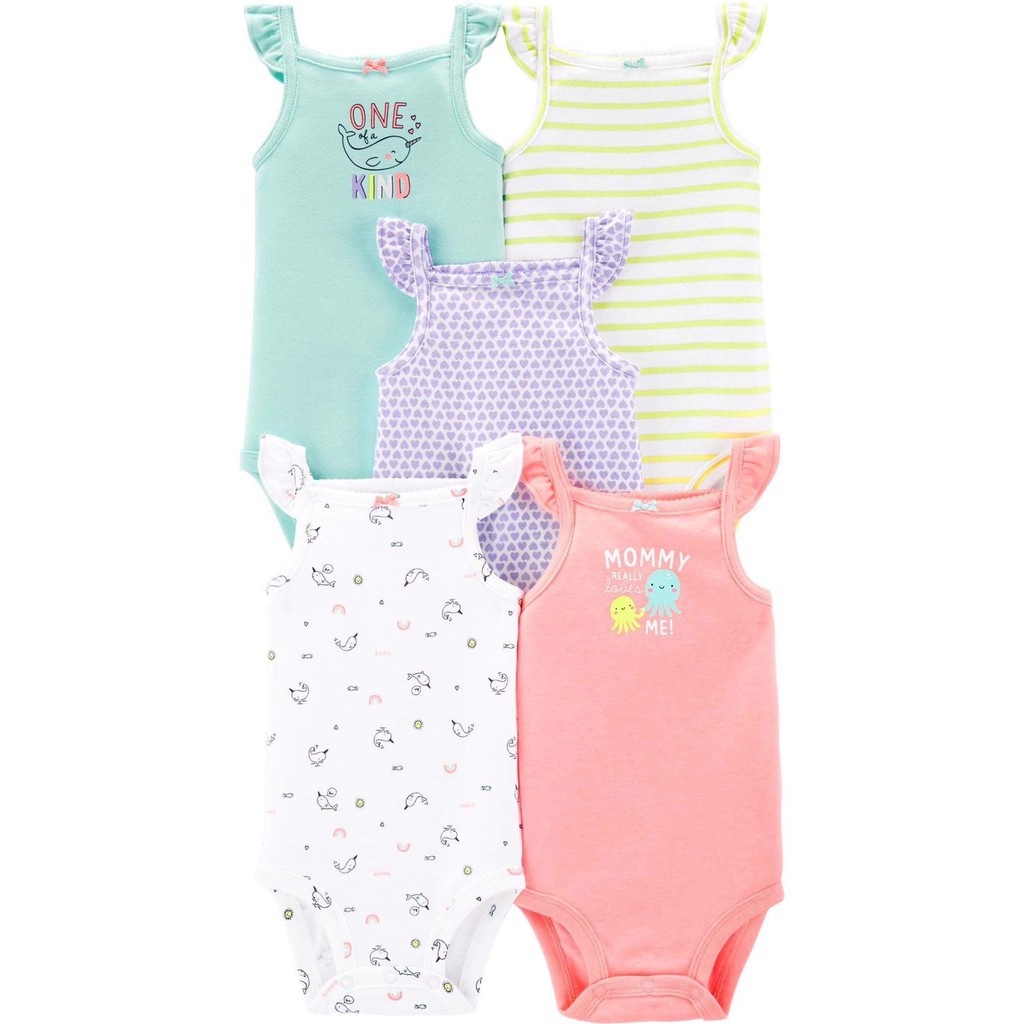 Bodysuit Bé Trai Bé Gái Sơ Sinh Màu Ngẫu Nhiên Chất Liệu Cotton 100% Từ 0-24 Tháng - S1137