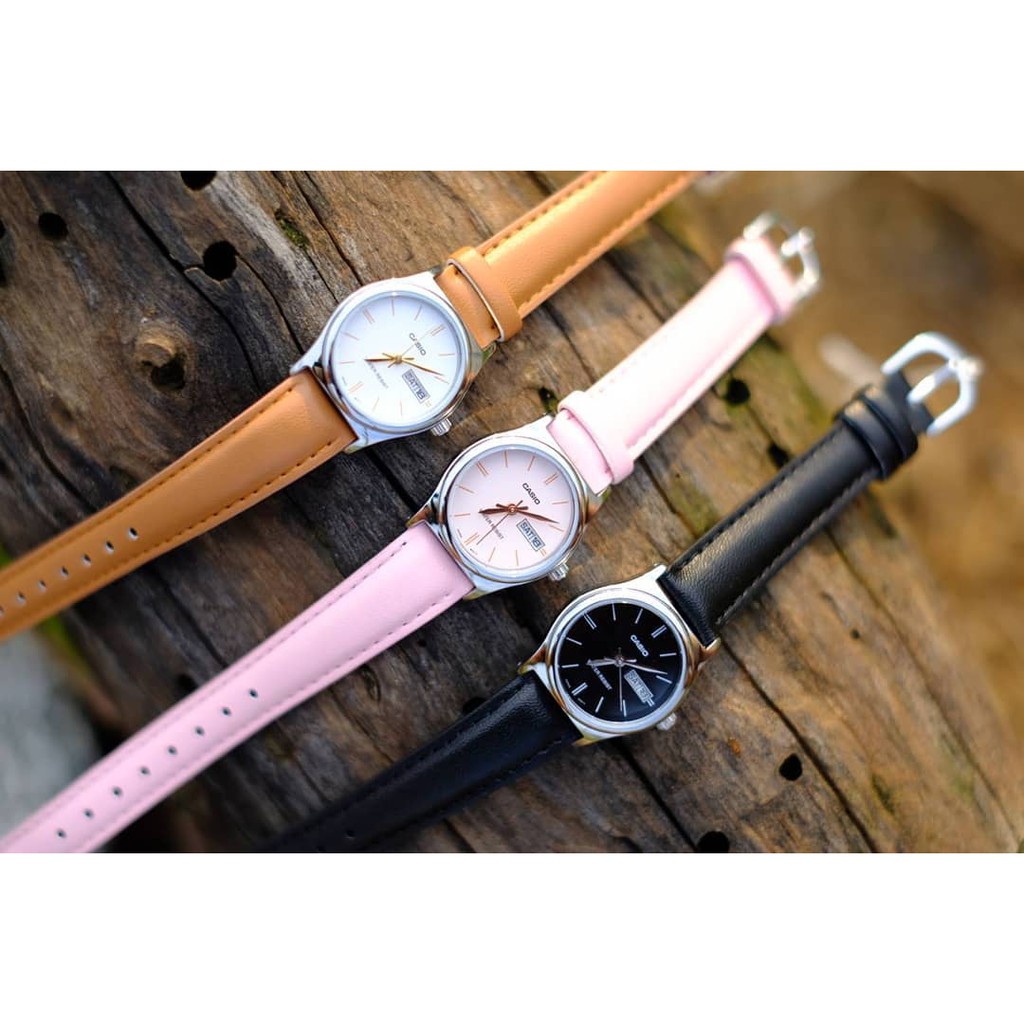 Đồng hồ Nữ dây da Casio LTP-V006 chính hãng bảo hành 1 năm Pin trọn đời