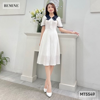 Đầm tay viền đính nút ngực BEMINE MT5549