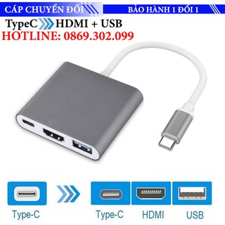 Cáp Chuyển Đổi Từ TypeC USB-C Sang USB 3.0-HDMI-Adapter từ ĐT-ra TV hoặc máy chiếu