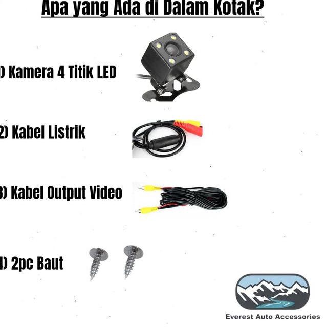 ➞Camera Lùi Xe Chất Lượng Cao Cho Xe Hơi | Camera KX 801 4 Bóng Led ➞ | BigBuy360 - bigbuy360.vn