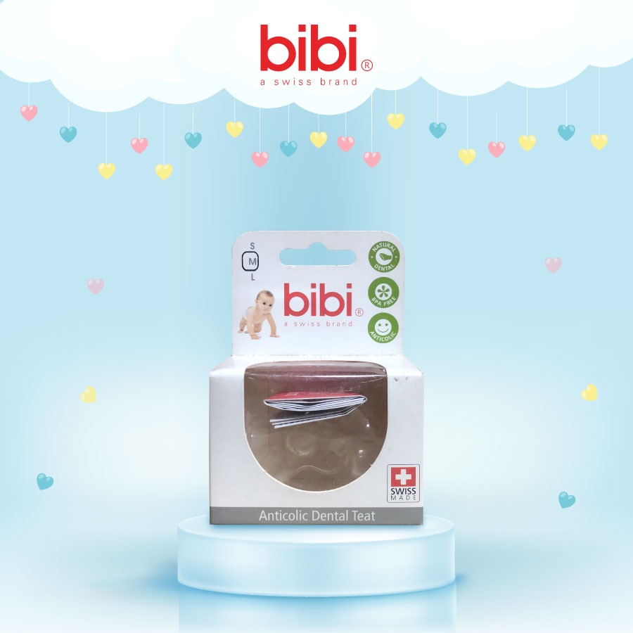 Núm ty silicone dẹt cổ hẹp Bibi