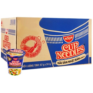Mì Nissin Hải Sản Nhật Bản Thùng 24 Ly x 67g
