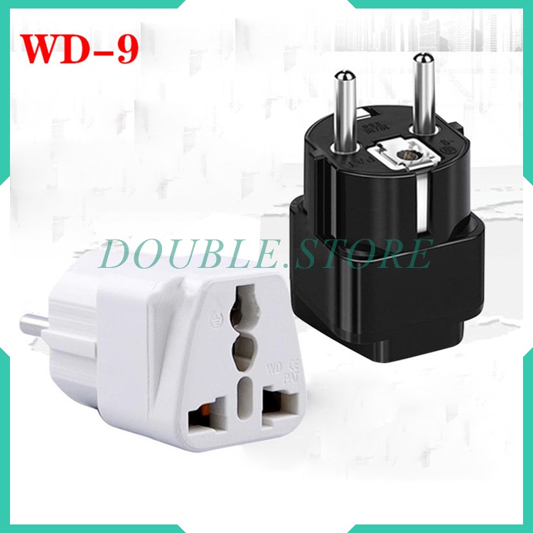 Phích Cắm Chuyển Đổi WD-9  3 Chân Chuẩn Úc,Anh, MỸ, NHẬT Sang 2 Chân Tròn  Chuẩn VN Cao Cấp